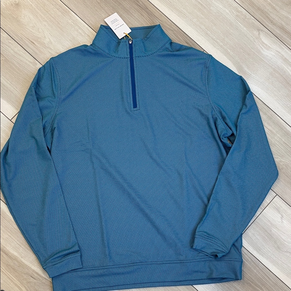 New men’s Peter Millar Teal Performance Pullover